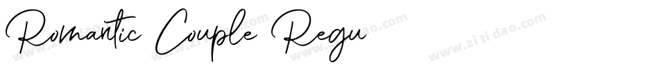 Romantic Couple Regu字体转换